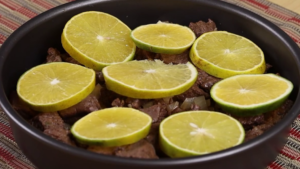 carne e laranja receita